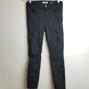 7 For All Mankind Black Distressed Jeans Size 28